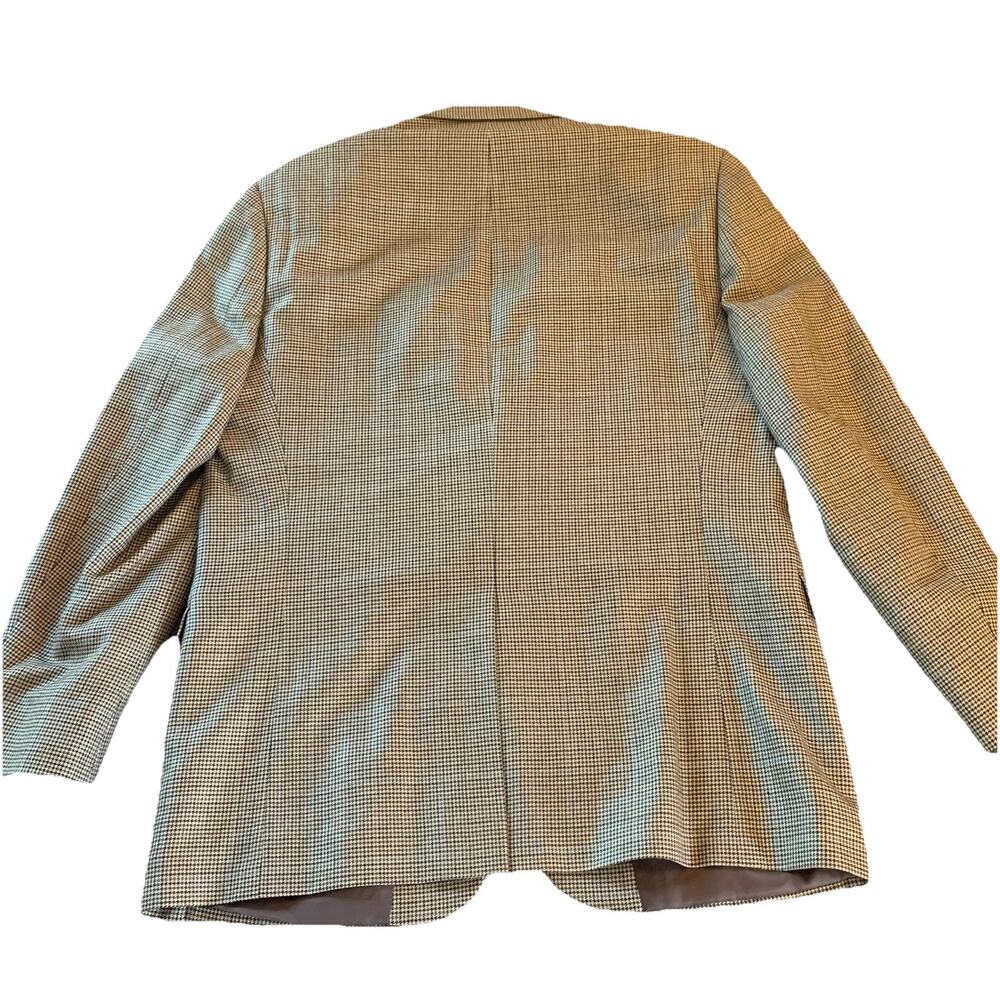 Lauren Ralph Lauren Men's 42R Silk/Wool Houndstooth Blazer Sport Coat Brown - Picture 7 of 16